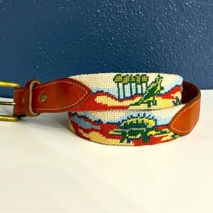 🦖Dinosaur 🦕 Handmade Needlepoint Belt Size 24